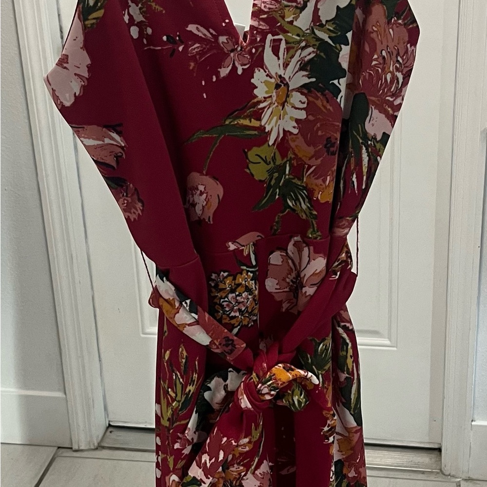 Floral Burgundy jumpsuit